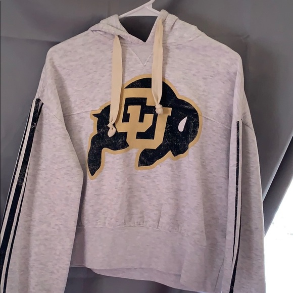 Rivalry Threads Tops - University of Colorado Boulder Cropped Hoodie